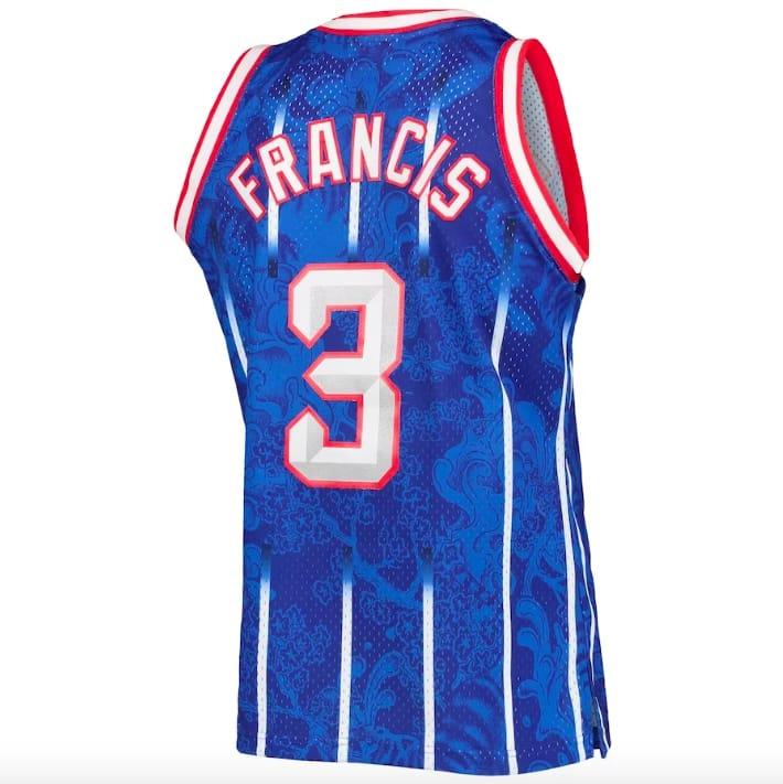 Баскетбольная джерси 1999-00 Houston Rockets #3 Steve Francis Mitchell & Ness Lunar New Year Blue Jersey