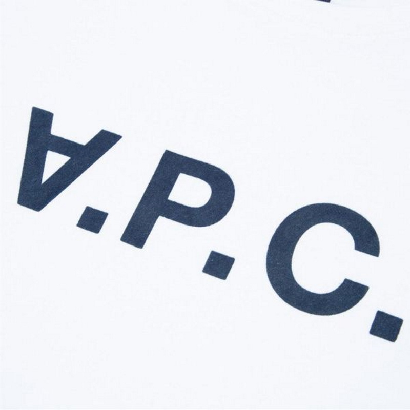 Футболка A.P.C. White VPC T-shirt Dark Navy Blue