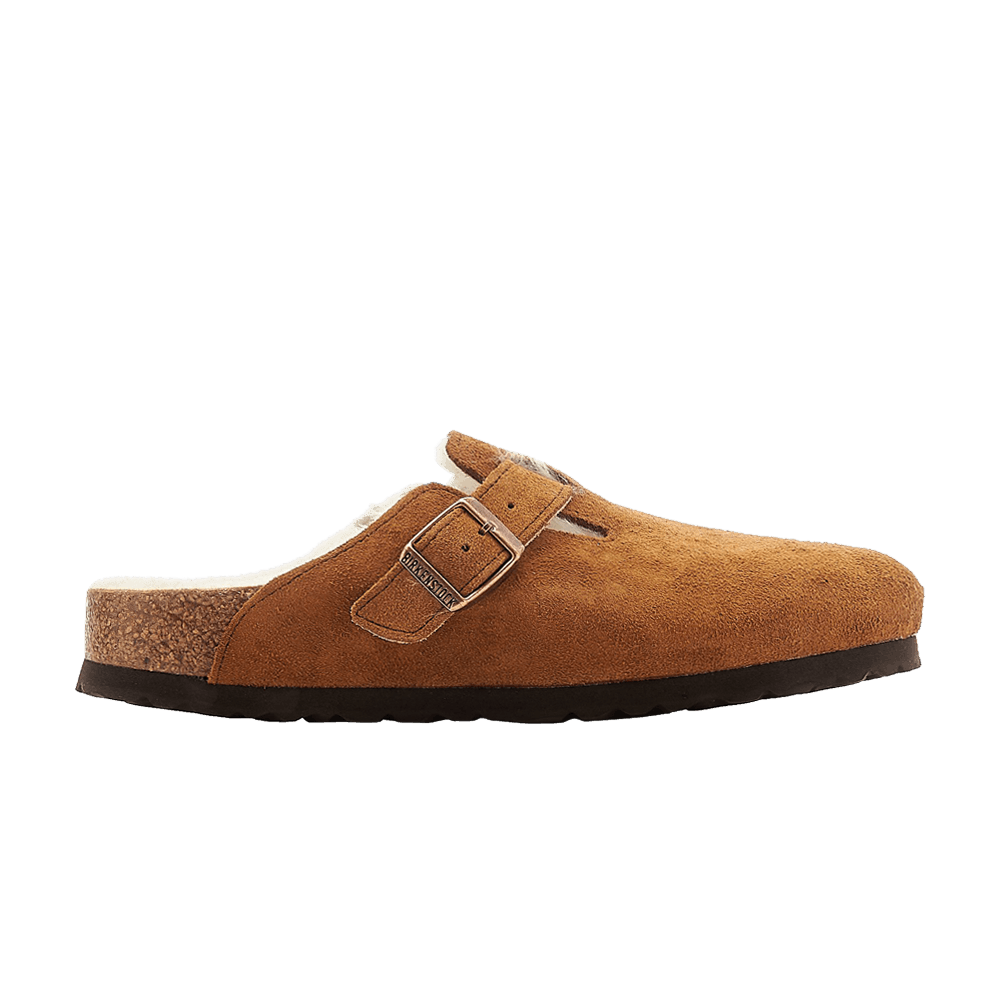 Кроссовки Birkenstock Boston Shearling Suede Narrow 'Mink'