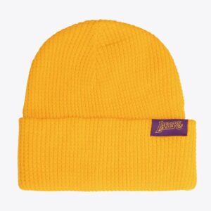 Mitchell-Ness-Gold-Los-Angeles-Lakers-Hardwood-Classics-Leggo-My-Waffle-Cuffed-Knit-Hat-300x300