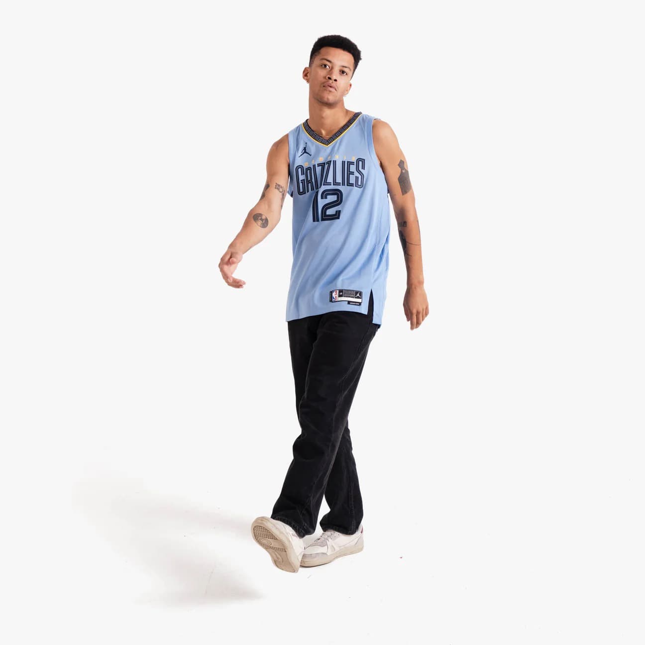 Баскетбольная джерси 2023-24 Memphis Grizzlies Ja Morant #12 Swingman Statement Edition Blue Jersey