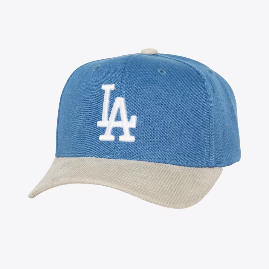 Бейсболка Mitchell & Ness Denim Los Angeles Dodgers Cord Pro Snapback Hat