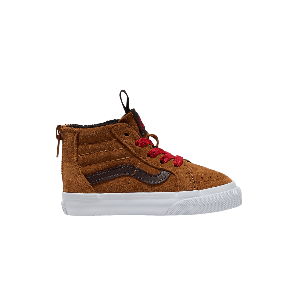 Кроссовки Vans Sk8-Hi Zip Toddler 'Glazed Ginger Brown'