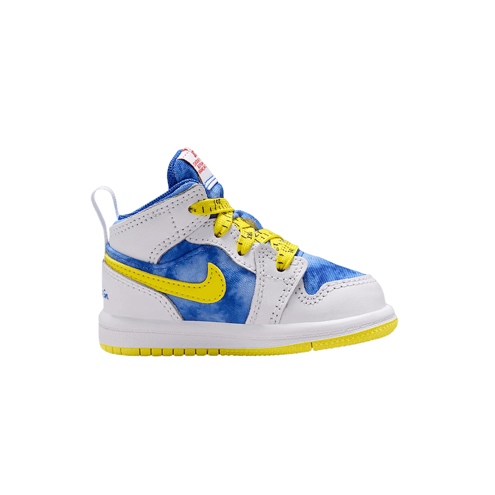 Кроссовки Air Jordan 1 Mid TD ' White Opti Yellow'