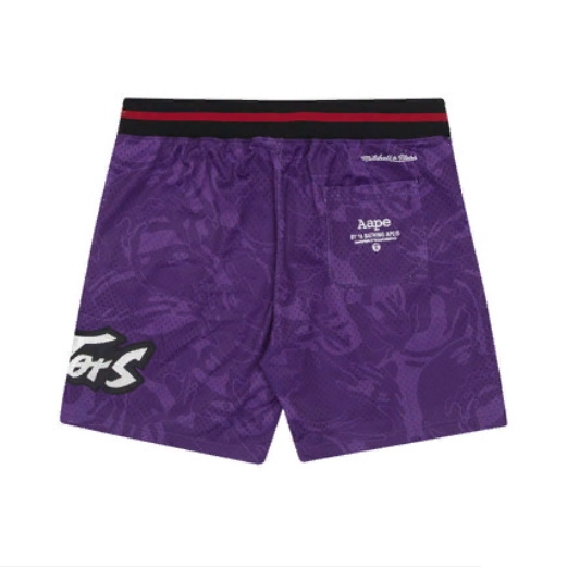 Спортивные шорты Aape x Mitchell & Ness Toronto Raptors Shorts Purple