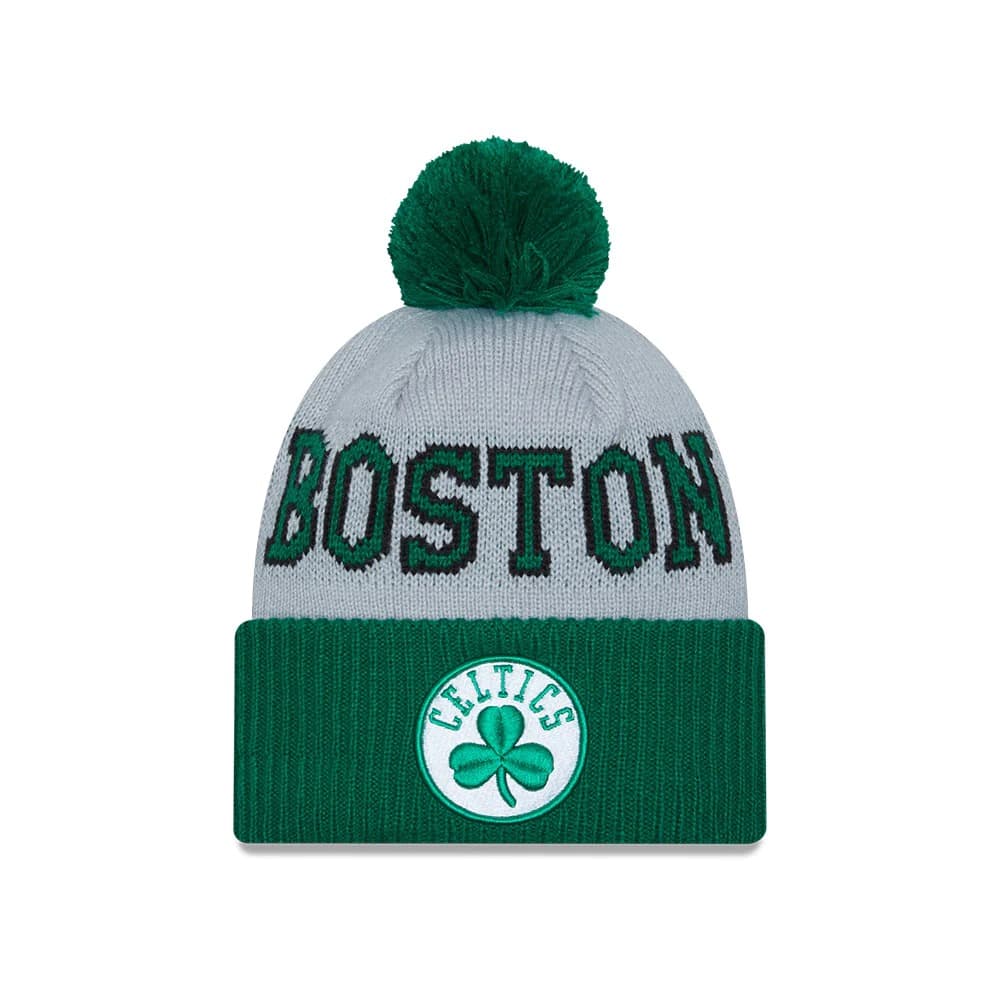 Шапка New Era Boston Celtics 2024 Tip Off Pom Knit NBA Beanie