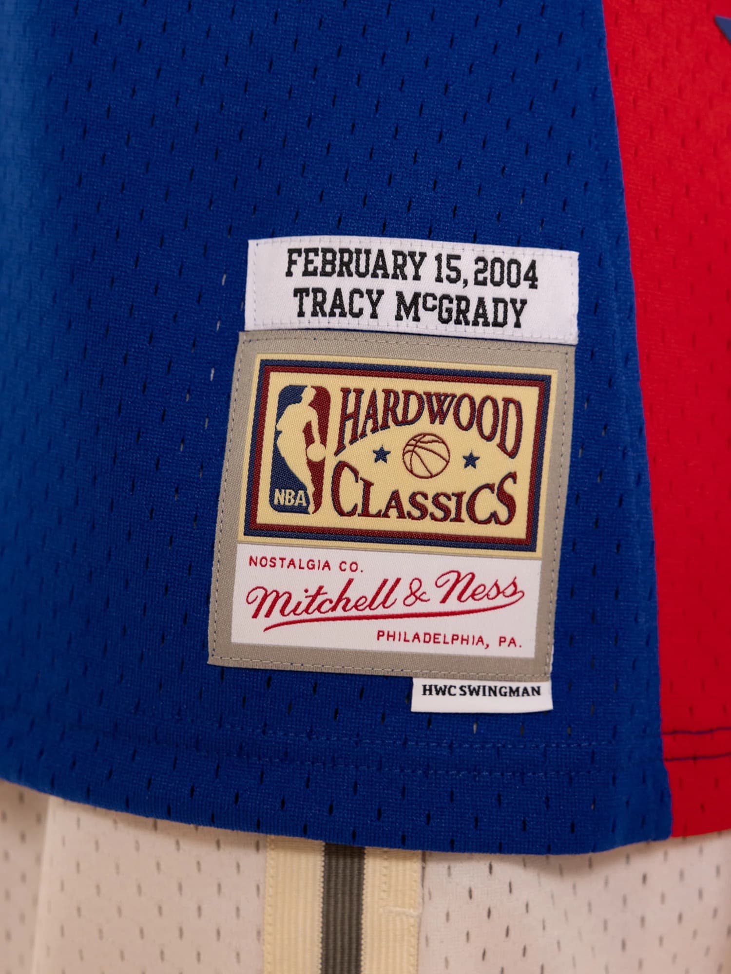 Баскетбольная джерси 2004 All Star Game Tracy McGrady #1 Hardwood Classics Throwback NBA Swingman Blue Jersey