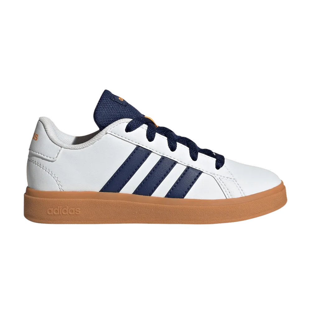 Krossovki-adidas-Grand-Court-Lace-Up-K-White-Dark-Blue-Gum