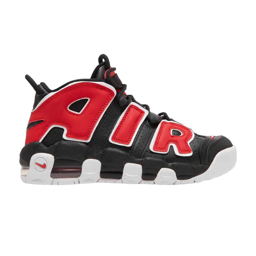 Кроссовки Nike Air More Uptempo GS 'Black University Red'