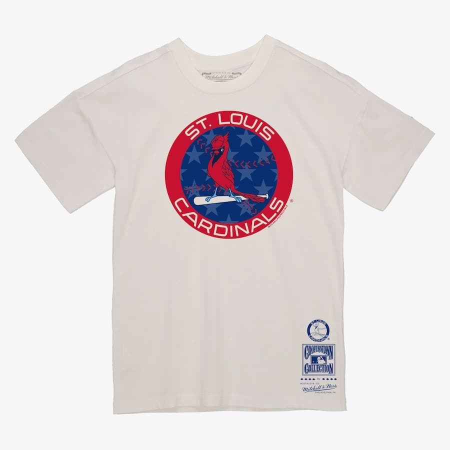 Футболка Mitchell & Ness Cream St. Louis Cardinals Freedom T-Shirt