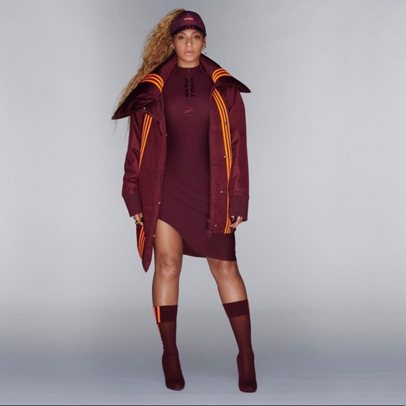 Куртка adidas Ivy Park Asymmetrical Jacket Maroon/Solar Orange