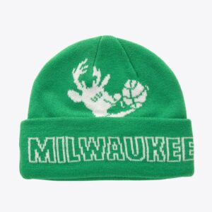 Mitchell-Ness-Green-Milwaukee-Bucks-Hardwood-Classics-K.O.-Cuffed-Knit-Hat-300x300