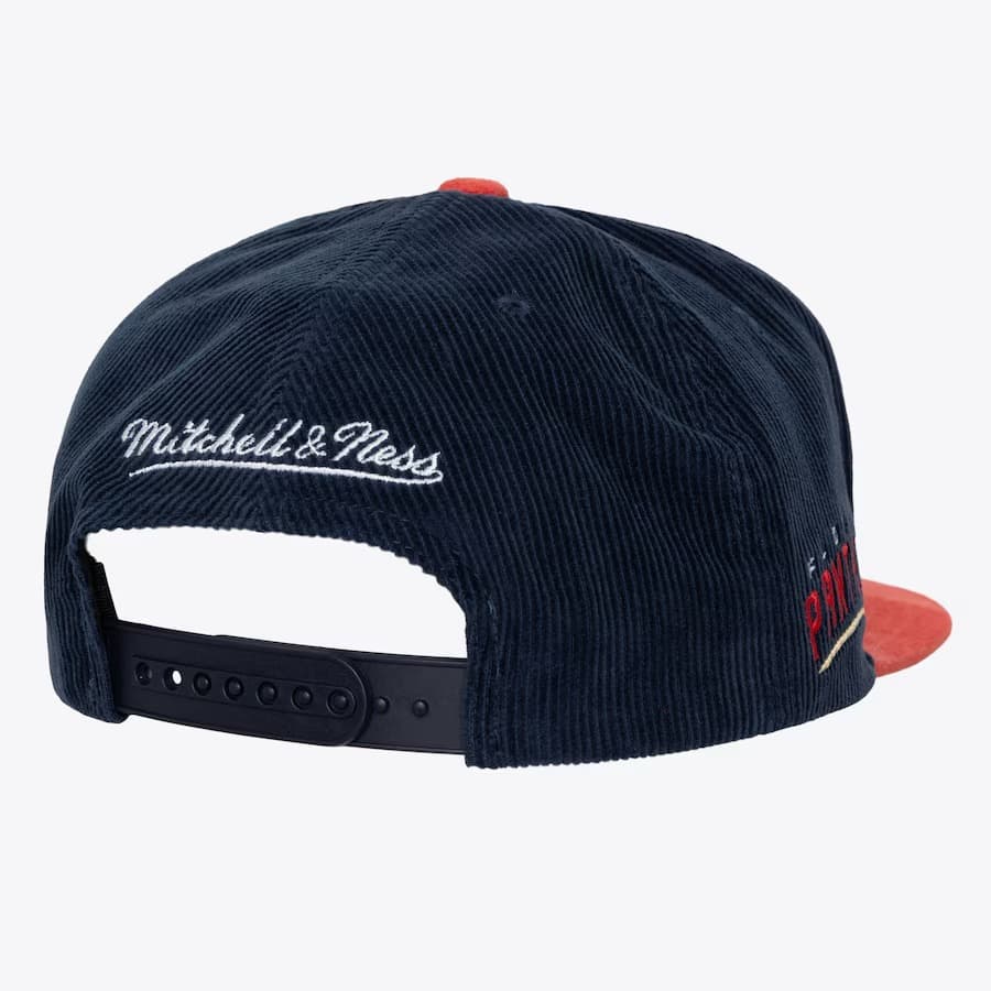 Бейсболка Mitchell & Ness Navy Red Florida Panthers Sueduroy Snapback Hat
