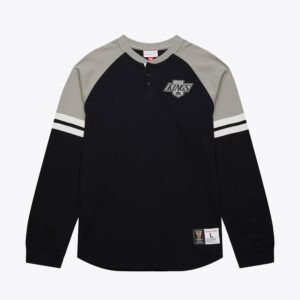Mitchell-Ness-Black-Los-Angeles-Kings-Vintage-Logo-Thermal-Henley-Top-300x300