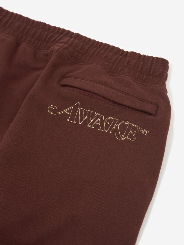 Спортивные штаны Awake Classic Outline Logo Paneled Embroidered Sweatpant Brown