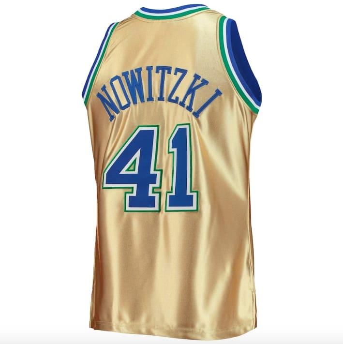 1998-99-Dallas-Mavericks-41-Dirk-Nowitzki-Mitchell-Ness-75th-Anniversary-Gold-Jersey-4