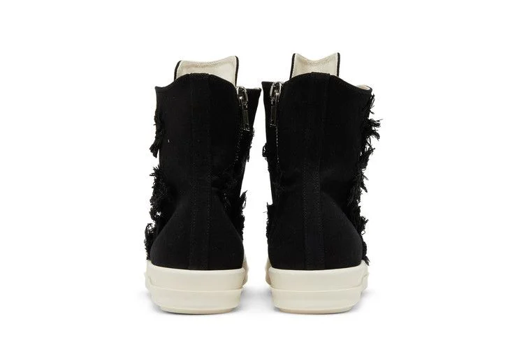 Кроссовки Rick Owens DRKSHDW Strobe Cotton Denim Slashed High 'Black Milk'