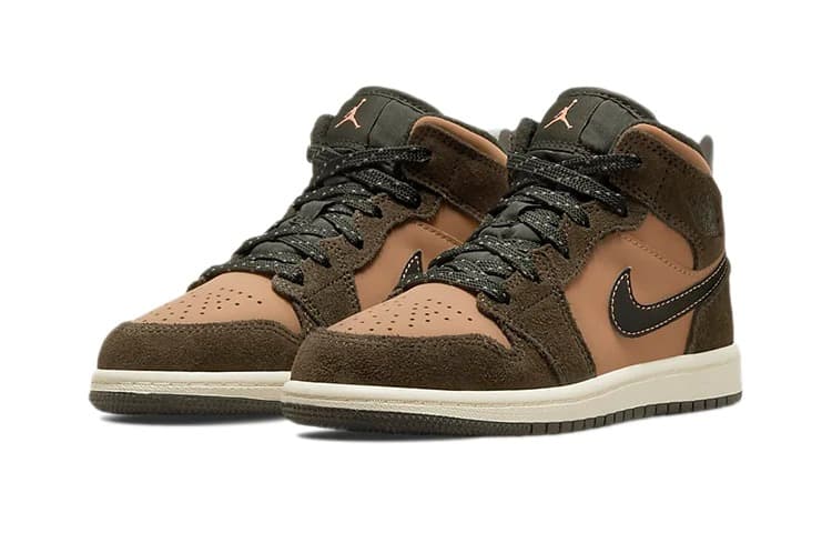 Кроссовки Air Jordan 1 Mid SE PS 'Earth Tone'