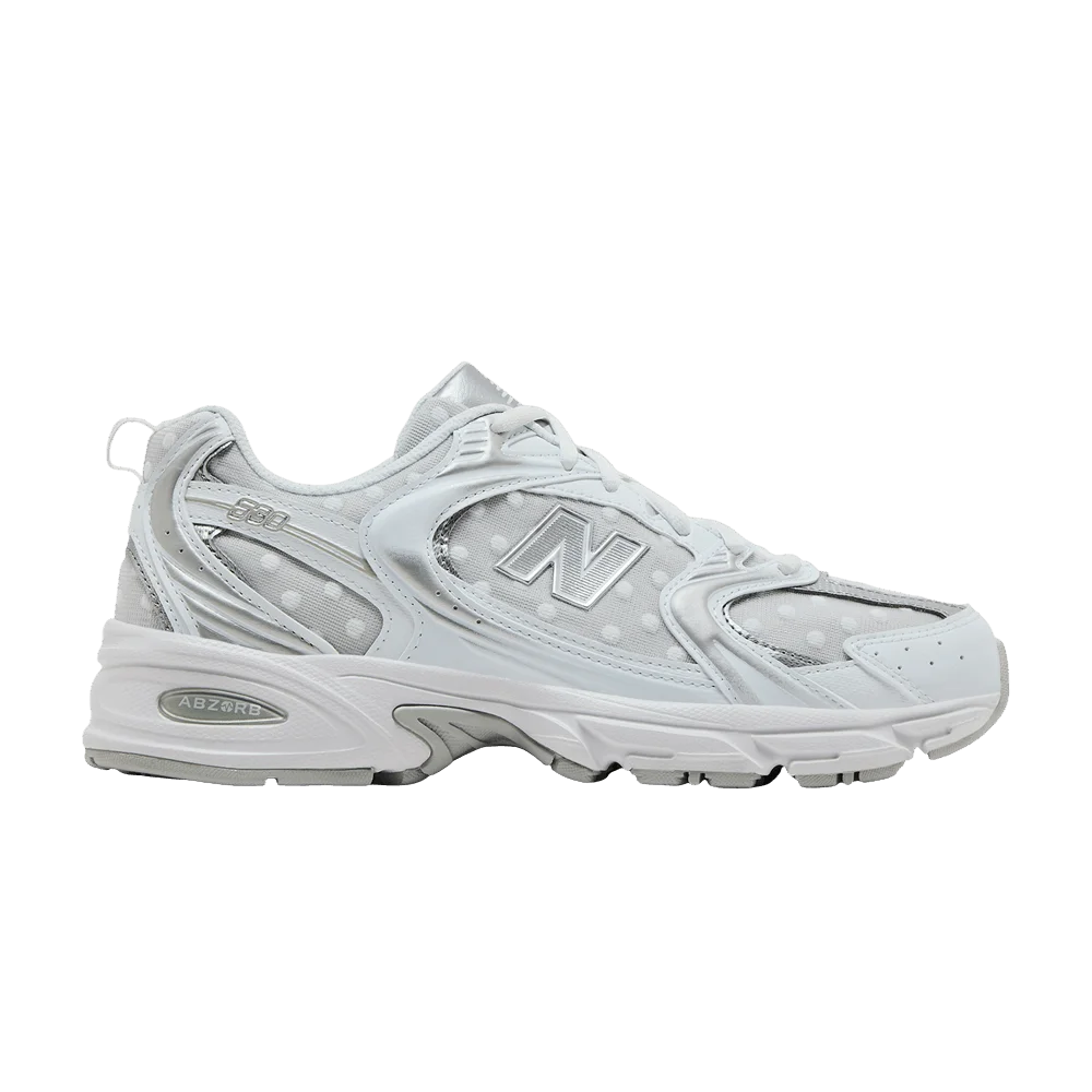 Krossovki-New-Balance-530-White-Silver-Metallic-Polka-Dots