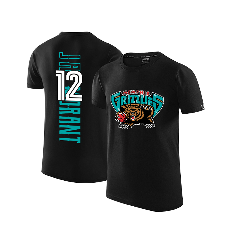 Футболка 2020 Grizzlies 12 Ja Morant Black T-shirt