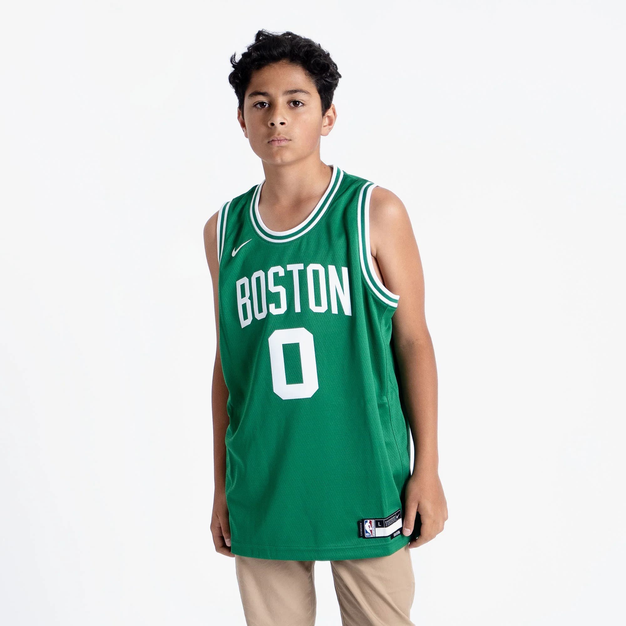 Баскетбольная джерси 2022-23 Boston Celtics Jayson Tatum #0 Youth Swingman Icon Edition Green Jersey