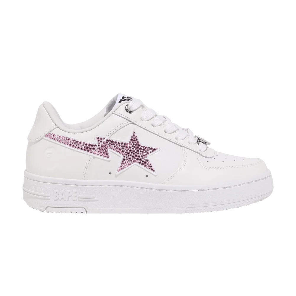 Krossovki-Wmns-Bapesta-50-White-Pink-Crystals
