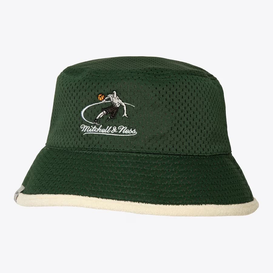 Панама Mitchell & Ness White AND1 Game Mesh Reversible Bucket Hat