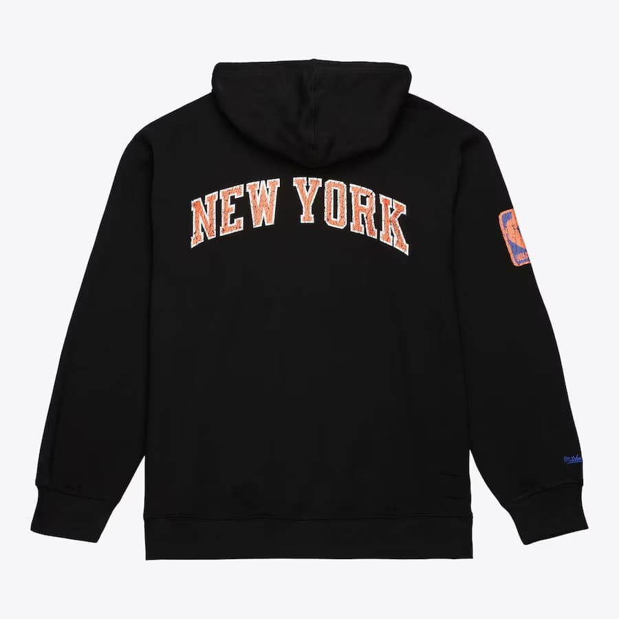 Худи Mitchell & Ness Black New York Knicks Team OG Fleece Pullover Hoodie