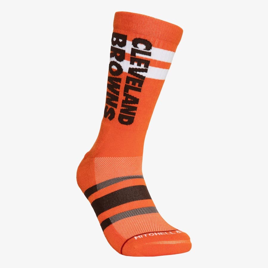 Спортивные носки Mitchell & Ness Cleveland Browns Lateral Crew Socks