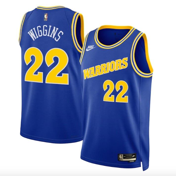 Баскетбольная джерси 2022-23 Golden State Warriors #22 Andrew Wiggins Nike Classic Blue Jersey