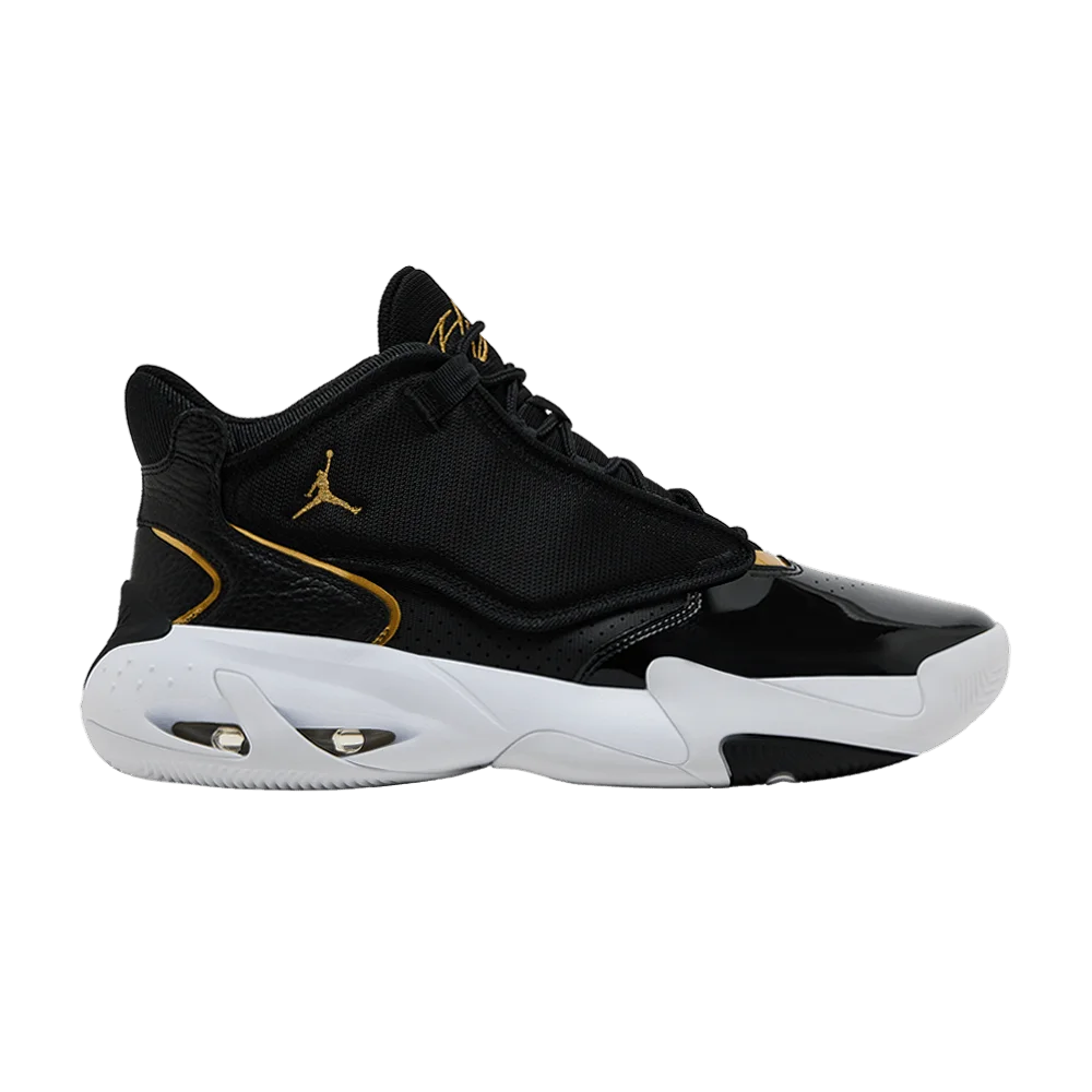 Krossovki-Air-Jordan-Max-Aura-4-Black-Metallic-Gold