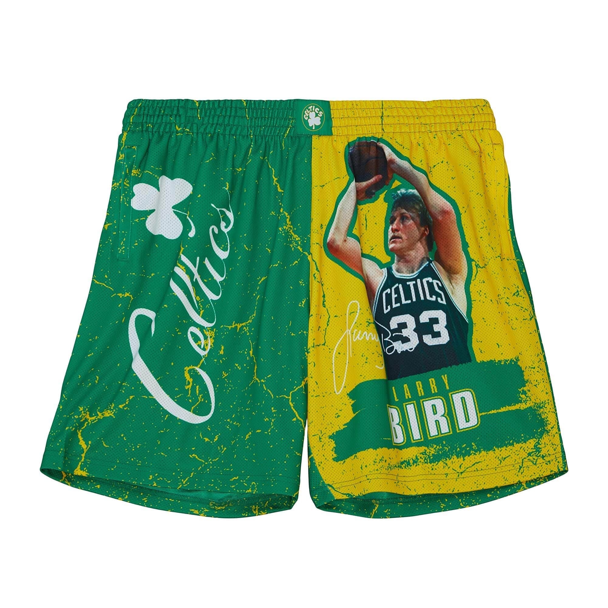 Спортивные шорты Mitchell & Ness Player Burst Mesh Boston Celtics Larry Bird Shorts