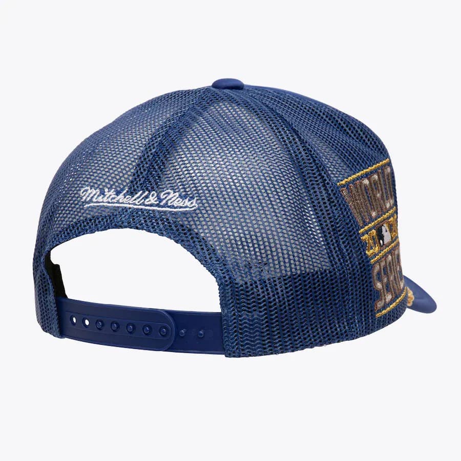 Бейсболка Mitchell & Ness Royal Los Angeles Dodgers Golden Champs Trucker Snapback Hat