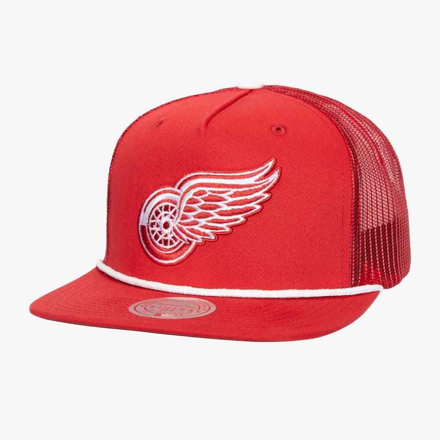Mitchell-Ness-Red-Detroit-Red-Wings-Roper-Trucker-Adjustable-Hat