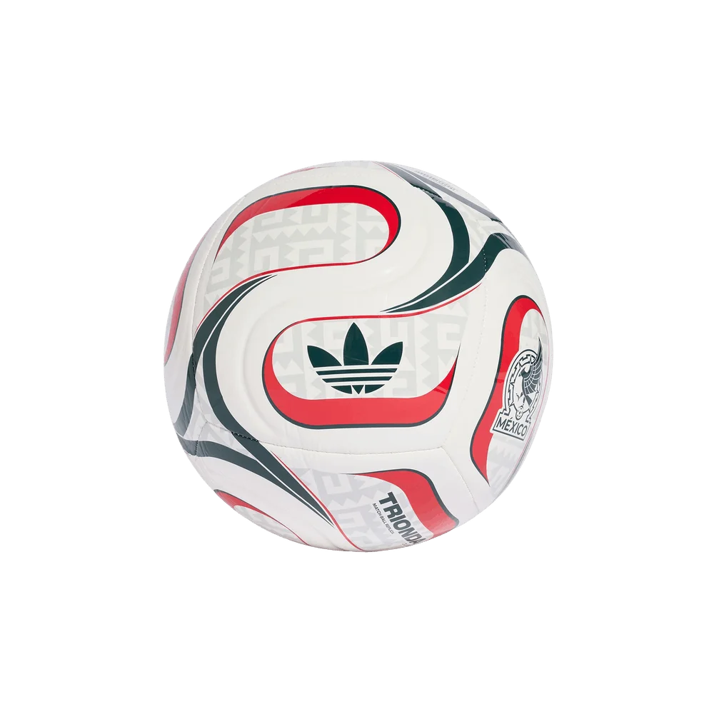 Мяч для футбола Adidas Trionda Mexico Away Club Ball 'White/Aurora Ivy/Better Scarlet'