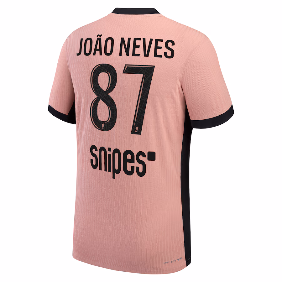 Футбольное джерси PSG Jordan Third Dri-FIT ADV Match Shirt 2024-25 João Neves 87