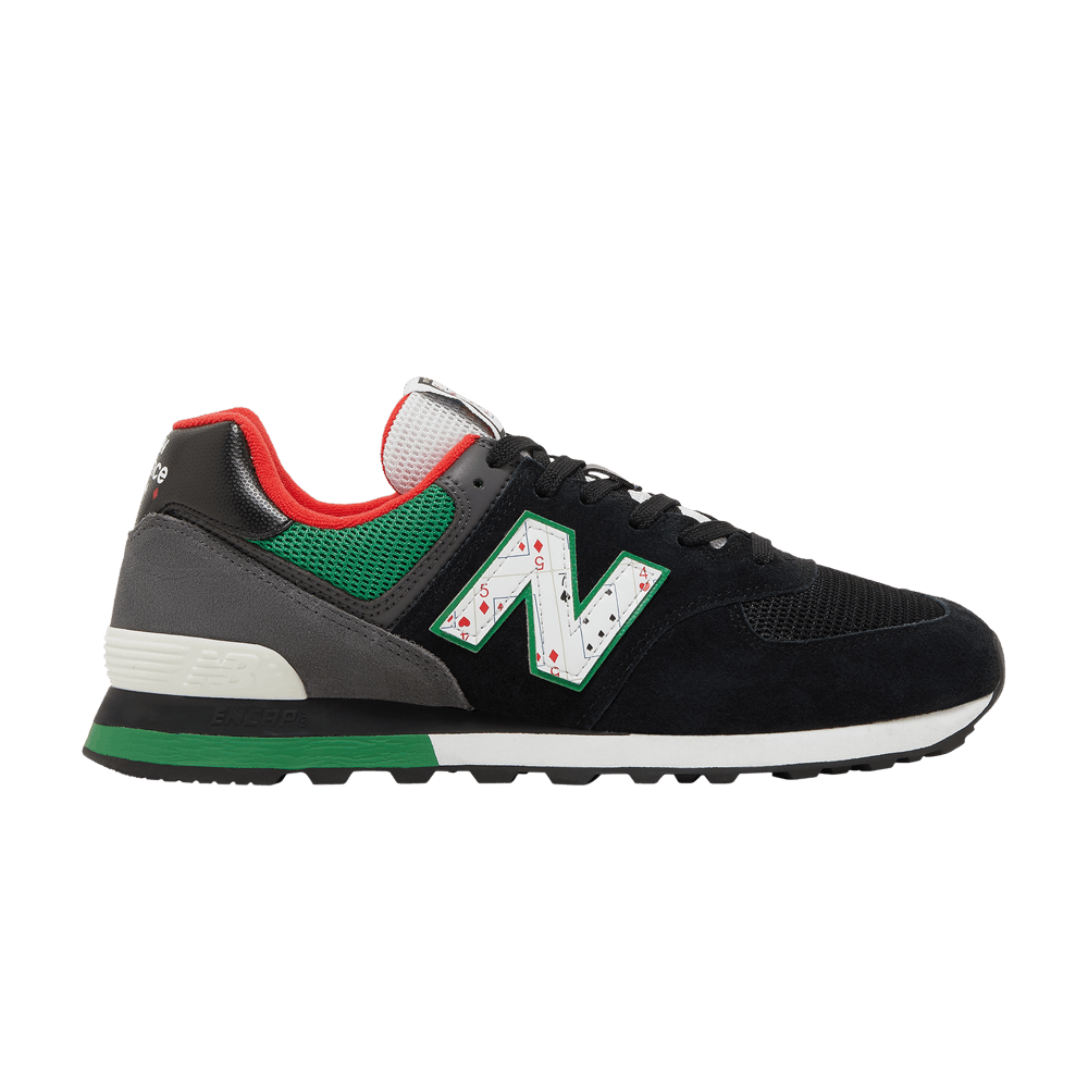 Кроссовки New Balance 574 'Playing Card - Black Varsity Green'