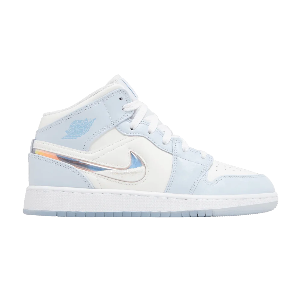 Krossovki-Air-Jordan-1-Mid-SE-GS-Glitter-Swoosh