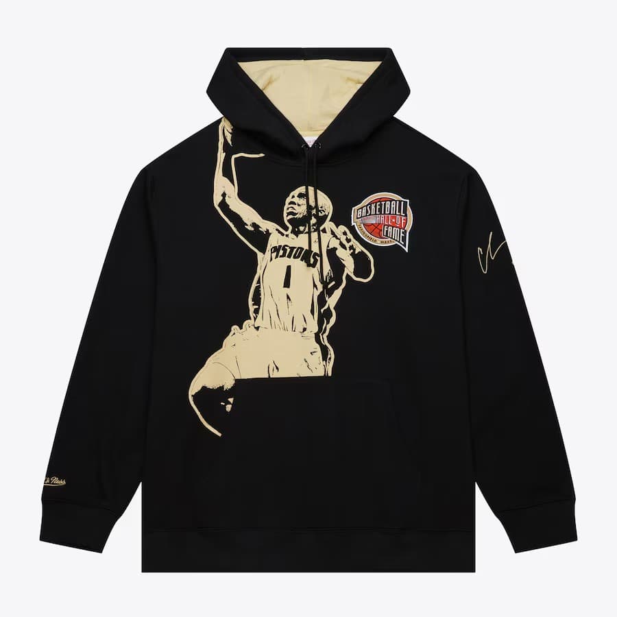 Худи Mitchell & Ness Chauncey Billups Black Gold Hall of Fame Premium Fleece Pullover Hoodie