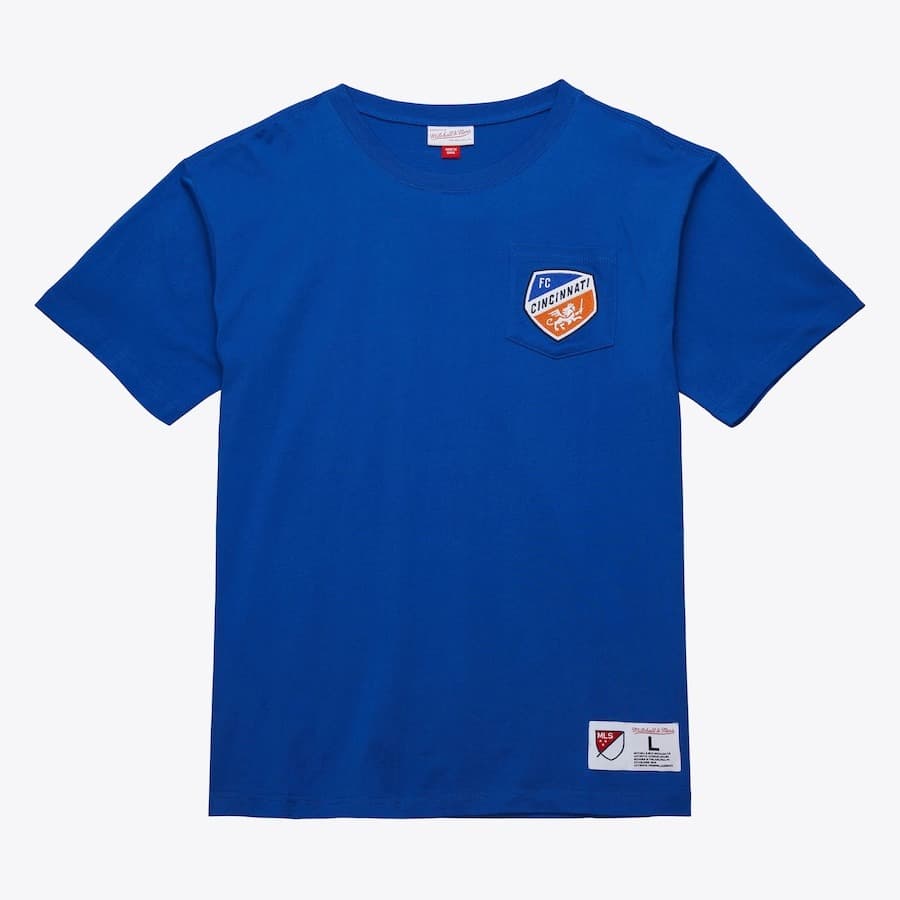Футболка Mitchell & Ness Blue FC Cincinnati Premium Pocket T-Shirt