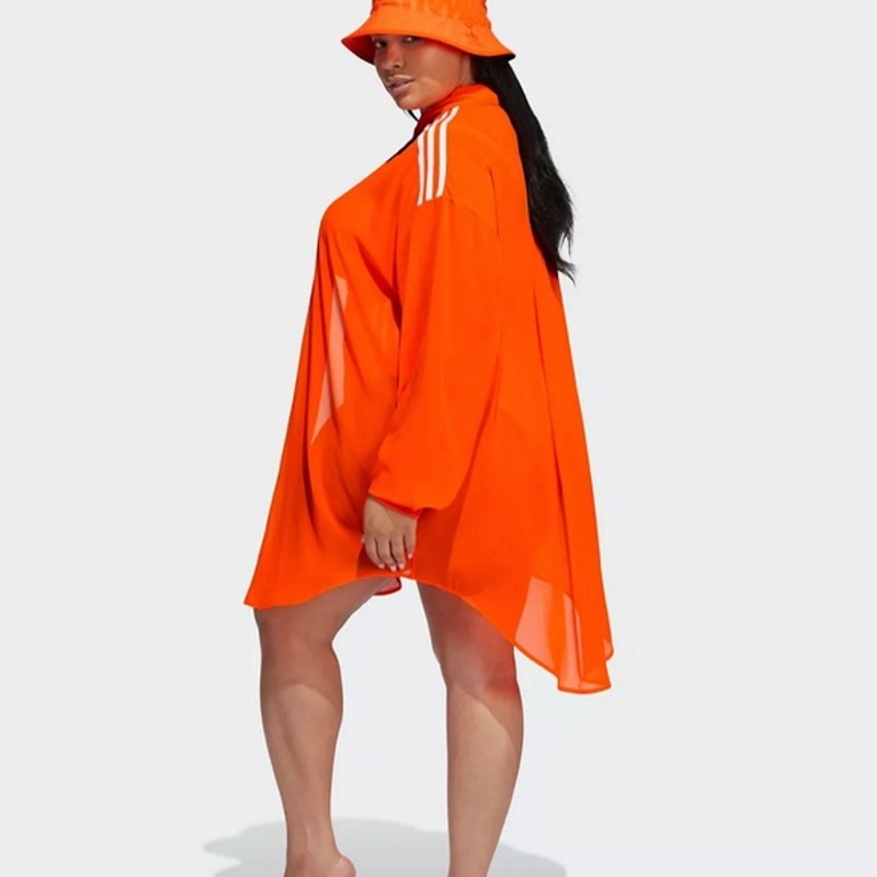 Рубашка adidas Ivy Park Swim Cover-Up Shirt (Plus Size) Solar Orange