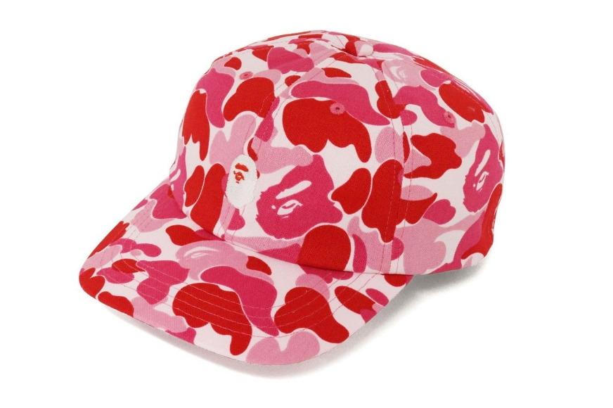 Бейсболка BAPE ABC Camo Ape Head Panel Cap Pink