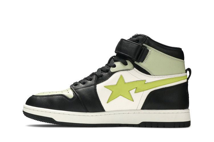 Кроссовки BAPE Block Sta High 'Black Lime'