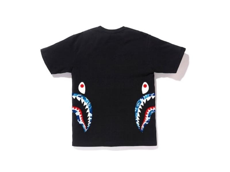 Футболка BAPE ABC Side Shark Tee Black/Blue