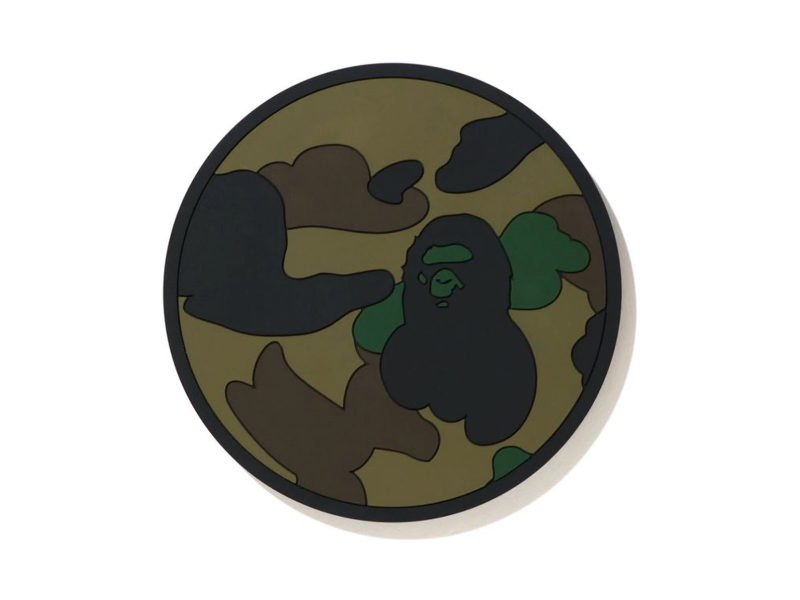 Костер BAPE 1st Camo Reversible Rubber Coaster Green