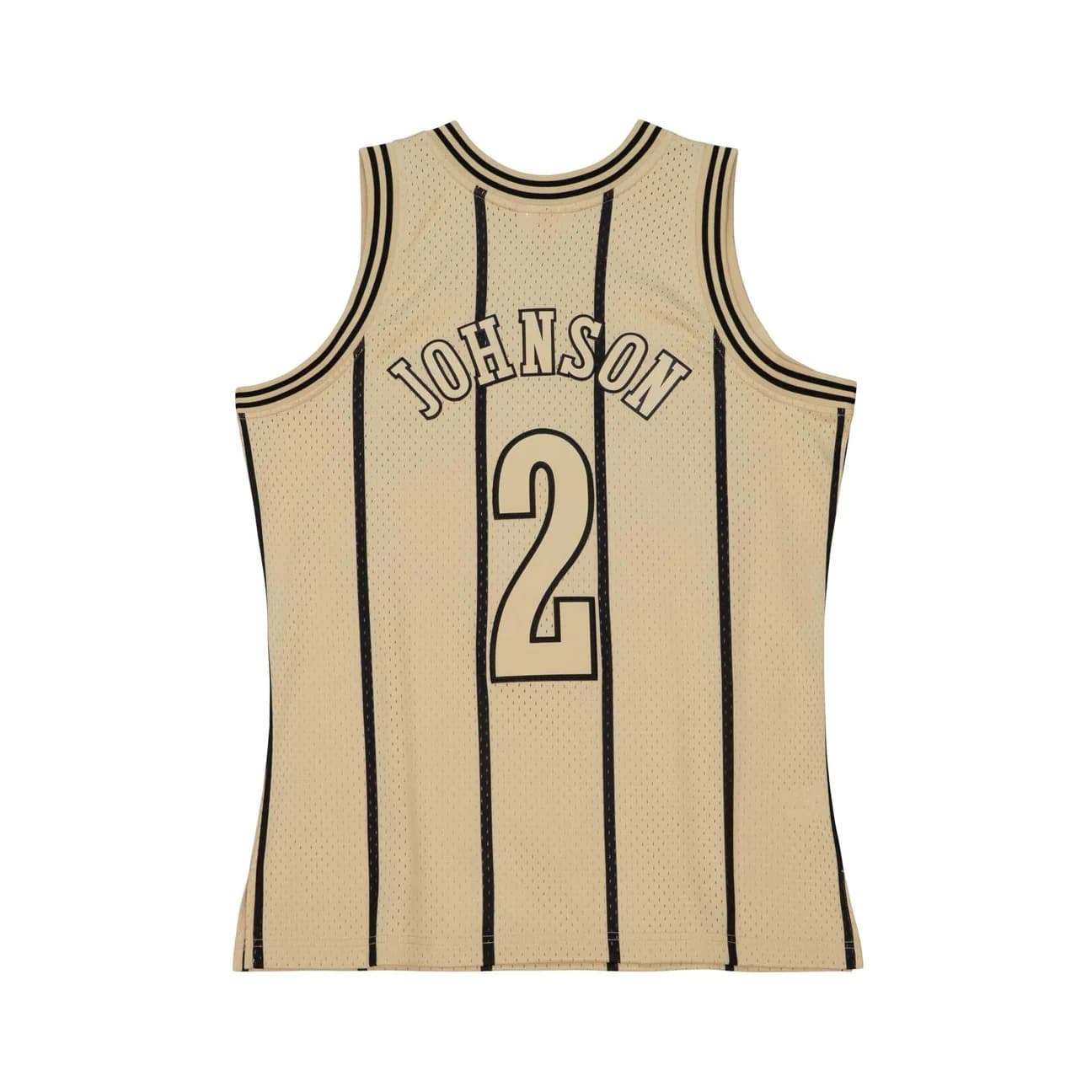 Баскетбольная джерси 1992-93 Charlotte Hornets Larry Johnson #2 Swingman Hardwood Classics Khaki Jersey