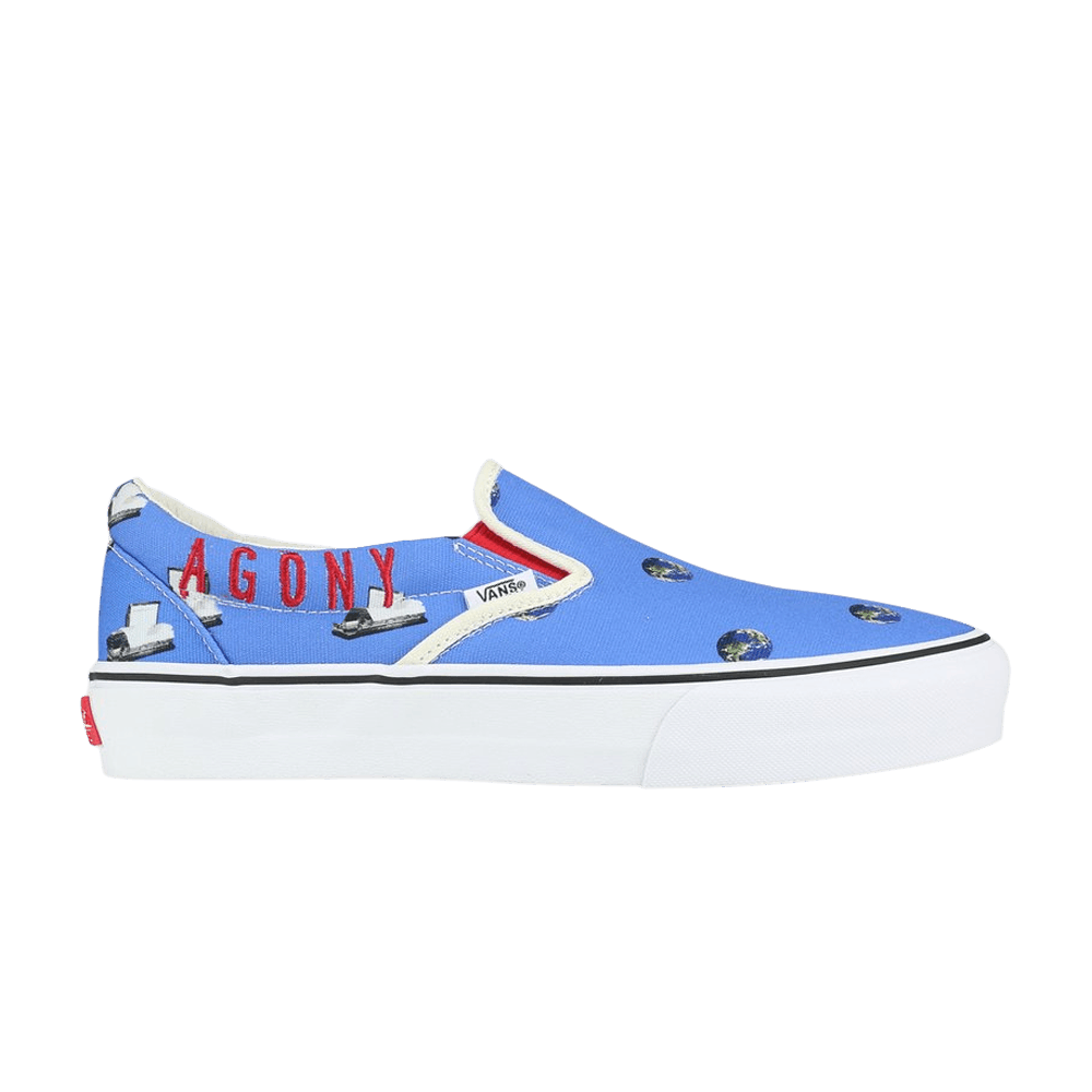 Кроссовки Vans Cali Thornhill Dewitt x Vault Classic Slip-On LX 'Blue Crisis Actor'