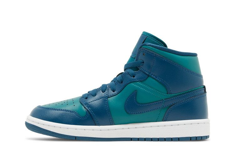 Кроссовки Wmns Air Jordan 1 Mid 'Teal French Blue'
