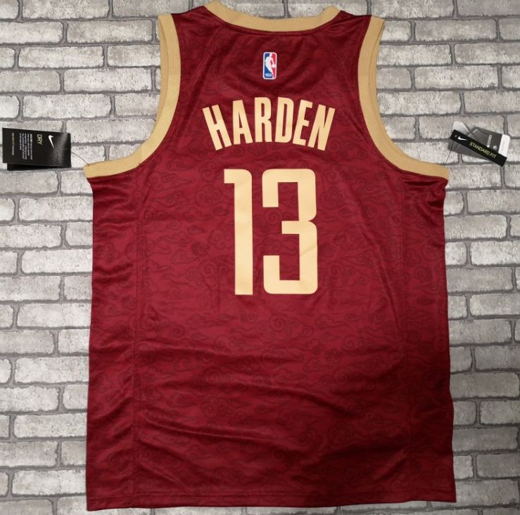Баскетбольная джерси 2018-19 James Harden Rockets #13 City Red