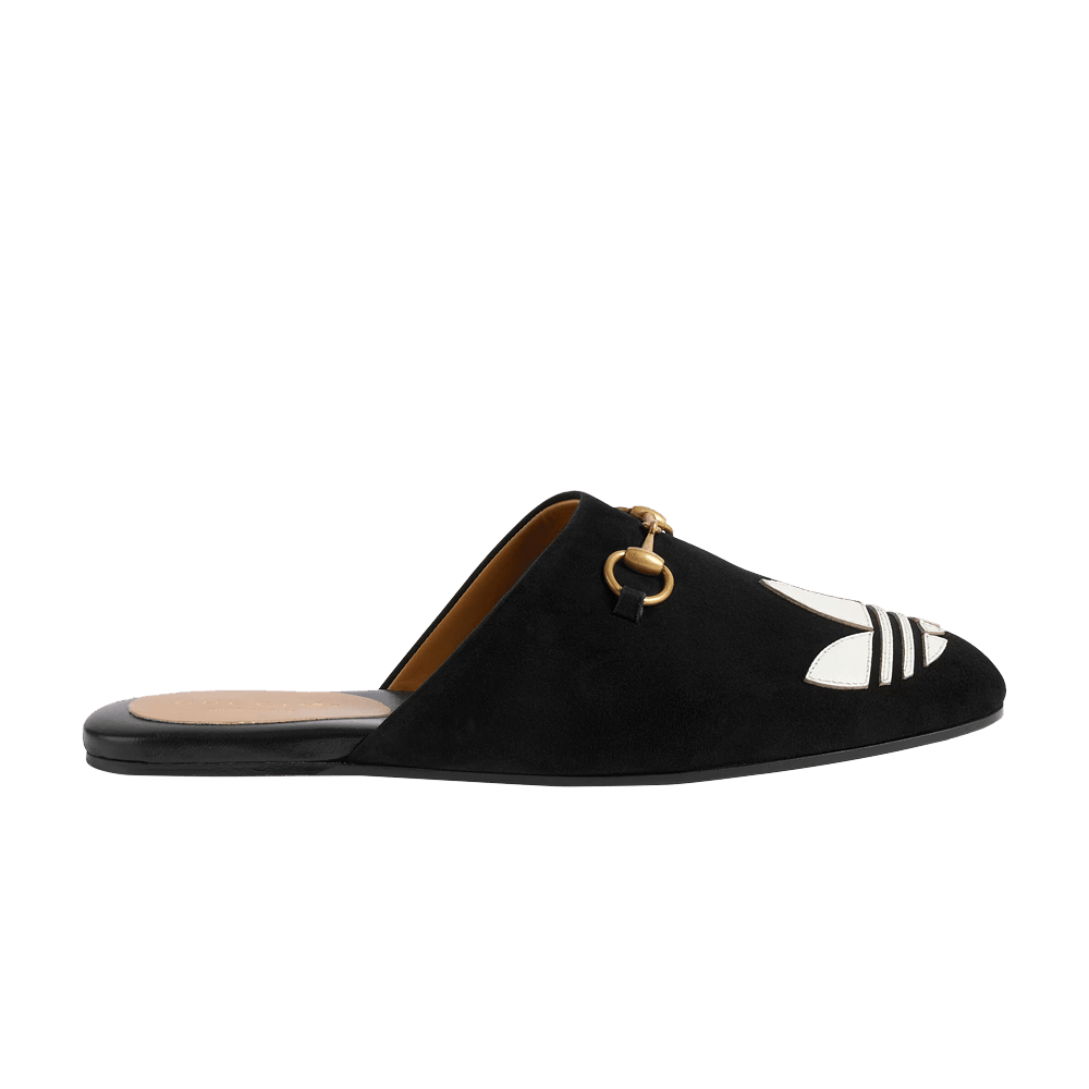 Кроссовки Adidas x Gucci Wmns Trefoil Slipper 'Black Suede'